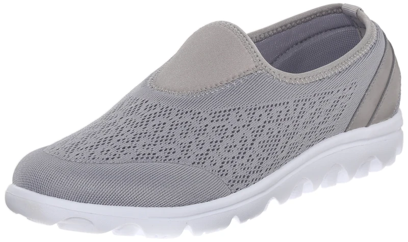 Propét Women's TravelActiv Slip-on Walking Shoes, Silver, 7 UK