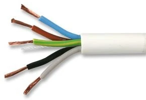 PRO POWER 3185Y-0.75MMWHT100M 0.75mm Round Mains Cable 5 Core 3185Y White - 100m Reel