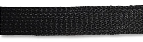 PRO POWER BSFR-025 50M Polyester Expandable Braided Sleeving Black 25mm Dia. 50m