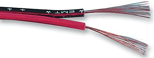 Pro Power Figure-8 Speaker Cable – 100m Reel, 99.99% Oxygen-Free Copper, Red/Black, 80 x 0.12mm Strands – High Flexibility for Hi-Fi & PA Systems (JY-1280-RB)