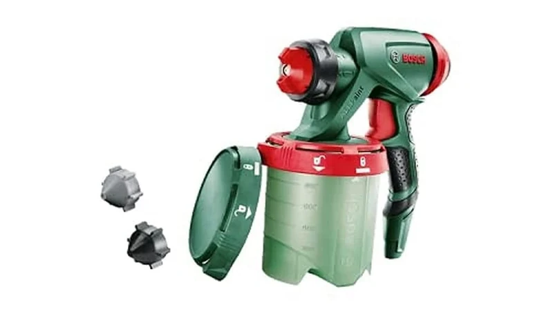 Bosch Spray gun for the PFS 3000-2 and PFS 5000 E paint spray system (1000 ml, in a box), power consumption 650 W/hose length 2.0 m