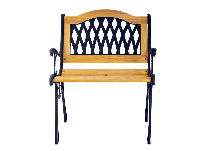 Home Wooden/Cast Iron Chair 59 x 53 x 75 cm Garden