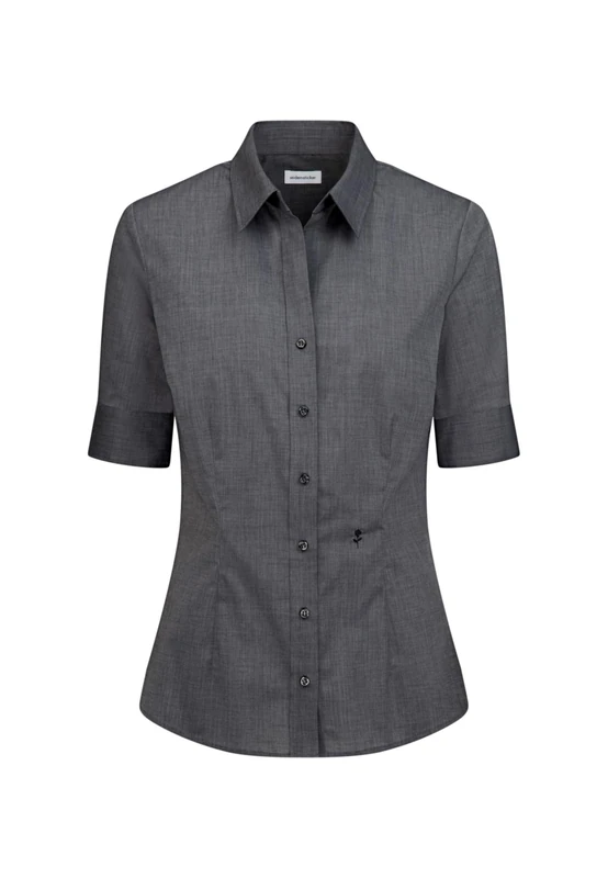 Seidensticker women's blouse - shirt blouse - non-iron - slim fit - short sleeve - plain - 100% cotton