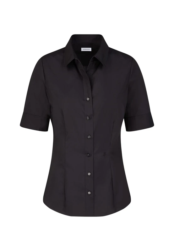 Seidensticker women's blouse - shirt blouse - non-iron - slim fit - short sleeve - plain - 100% cotton