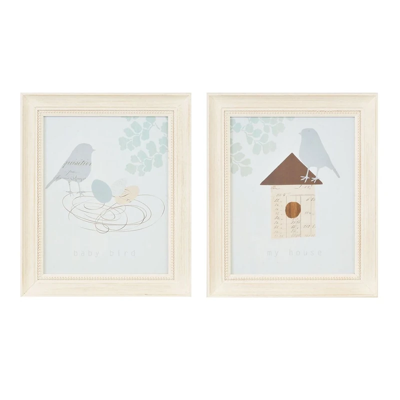 EMDE E23040TTT-0 Set of 2 Turquoise Birds - Image 1