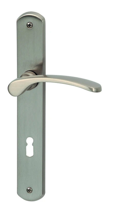 ALPERTEC Amos 32740303 LS Brass Stainless Steel Colour – for Interior Doors Door Handle Set Door Fittings Door Handle