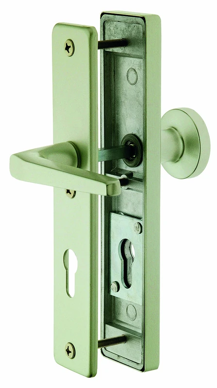 ALPERTEC House Door Fittings Tira – KT Door Fitting for Building Stüren Push Handle F2 Anodised Aluminium Square 10 mm/Distance 92 mm/40100076