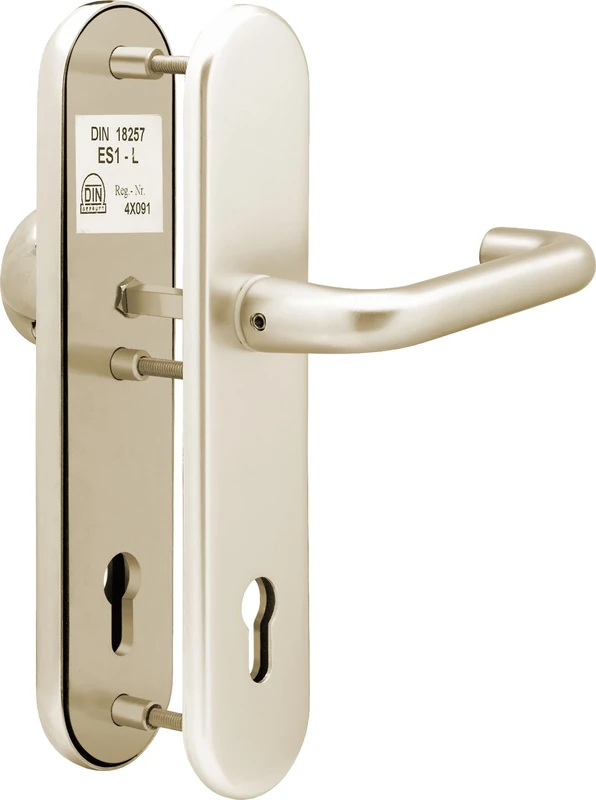 ALPERTEC House Door Fittings Door Fitting Agnes – KT for House Stüren Handle Anodised Aluminium F2, Square 10 Plate/mm/Distance 92 mm 40181360