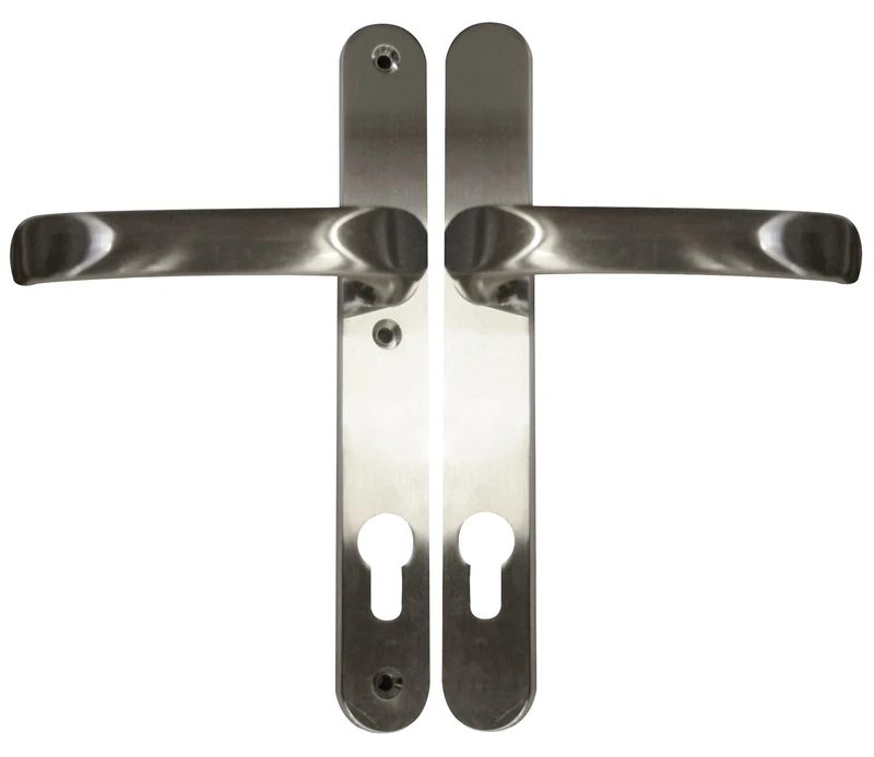 ALPERTEC Slim Frame Set Door Fitting Door Fitting Square 92 mm, 8 mm, – Handle, Stainless Steel Colour, 40320010