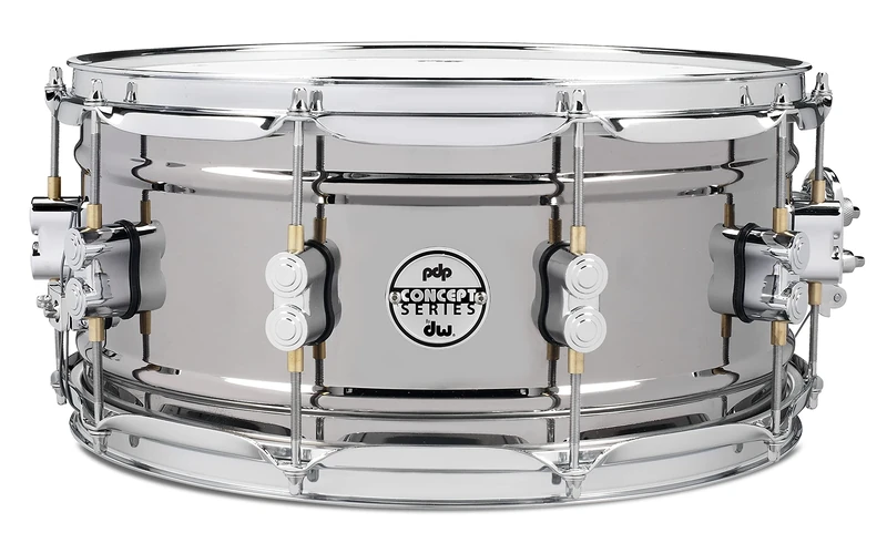 Pacific Drums Concept Series Black Nickel Over Steel Snare Drum, 6.5"X14" (PDSN6514BNCR)