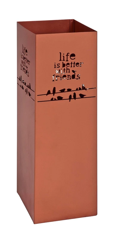 HAKU Mobel Umbrella Stand Copper, Metal - Size: W 16 cm X H 48 cm X D 16 cm, Style: Modern