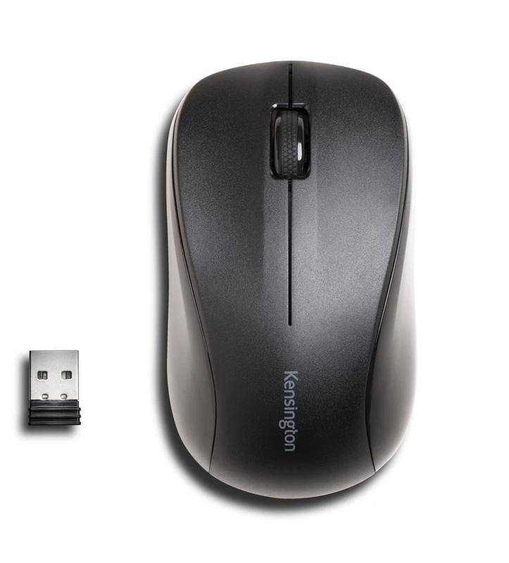Kensington Silent Mouse-for-Life Wireless USB Mouse - Black (K72392US),1.5" x 2.4" x 4.3"