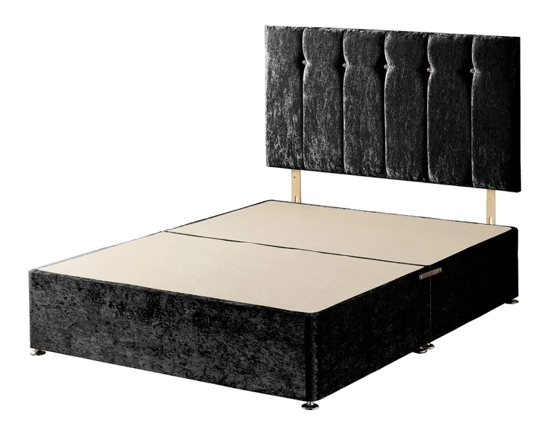 WINDSOR Divan, Fabric Black, Super King