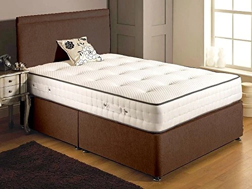 Somnior Beds Velvet Divan Base, Fabric, Black