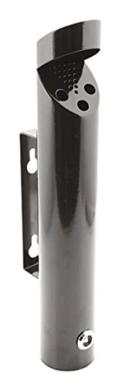 Genware NEV-AT-CYL-BLK Cylinder Wall-Mounted Ashtray, 46 cm x 7.5 cm, Black