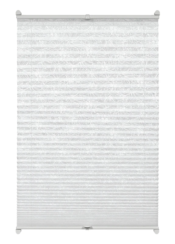 Gardinia Easyfix Pleated Flower, White, 80 x 130 cm