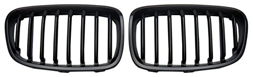AutoStyle Full Matt Black Grills compatible with BMW 1-Series F20/F21 2011-2015