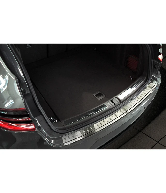 Avisa Stainless Steel Rear Bumper Protector Compatible with Porsche Macan 2013-2019 & 2019- 'Ribs'