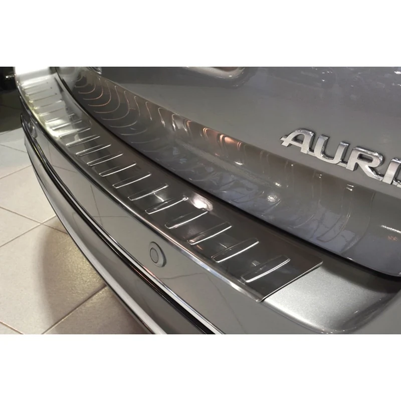 Avisa Stainless Steel Rear Bumper Protector Compatible with Toyota Auris Touring Sports 2013-2015 'Ribs'