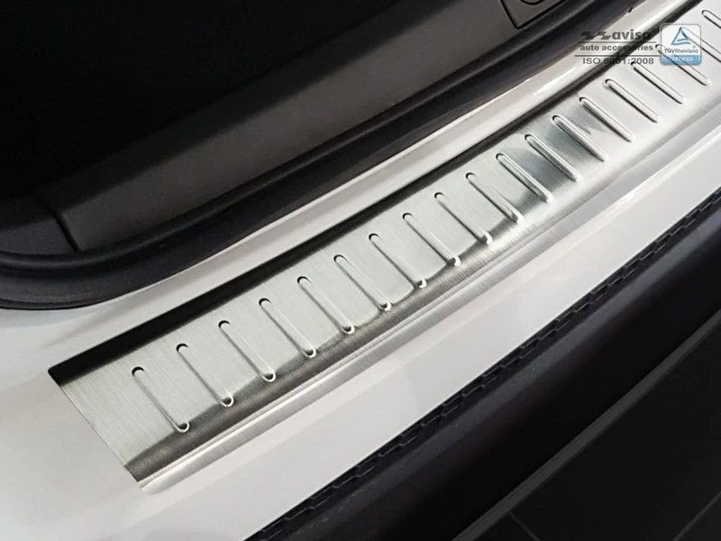 Avisa Stainless Steel Rear Bumper Protector Compatible with Fiat 500X 2015-2018 'Ribs'