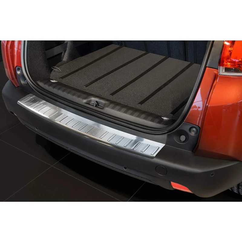 Avisa Stainless Steel Rear Bumper Protector Compatible with Peugeot 2008 2013-2019 'Ribs'