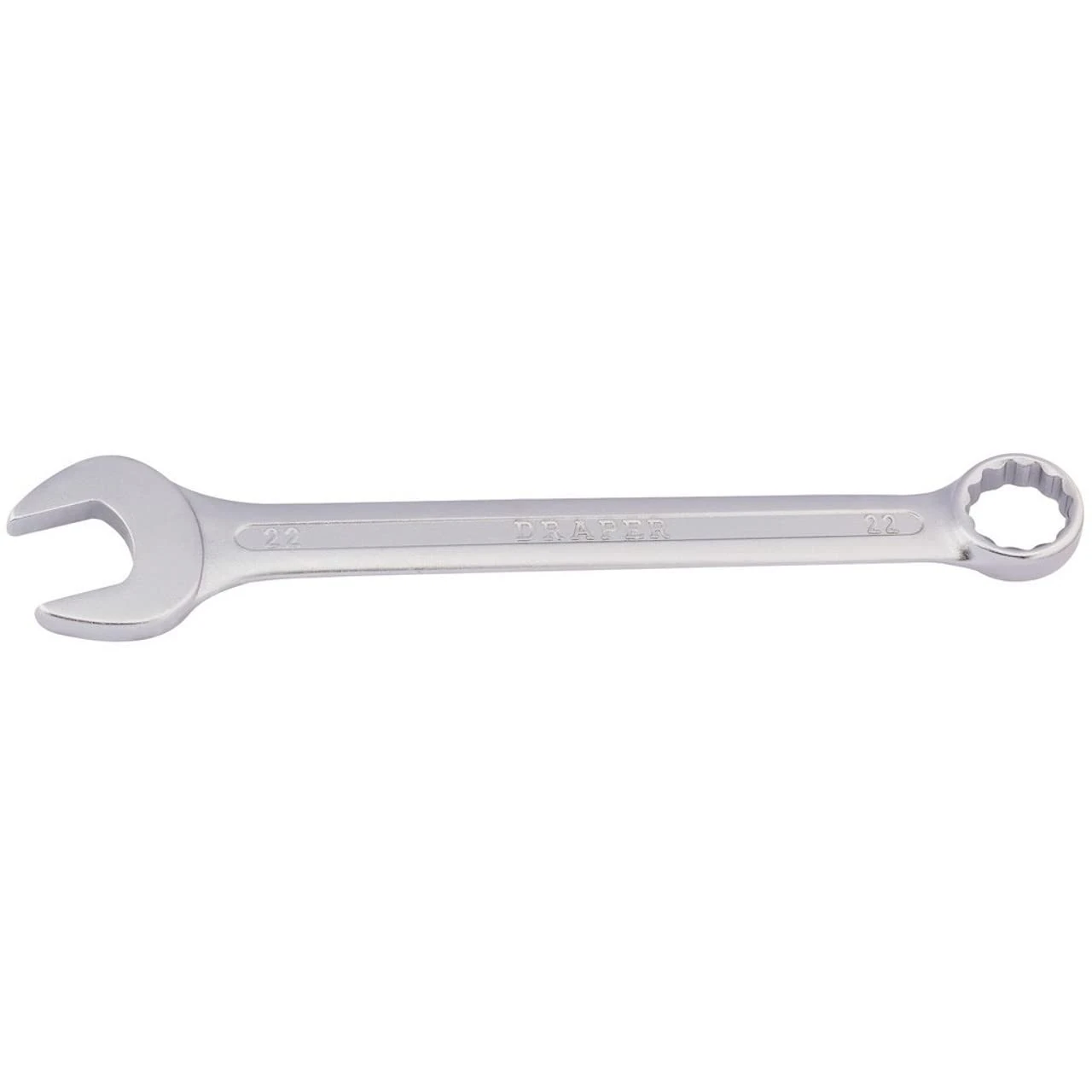 Draper Redline 22mm Combination Spanner - 68070 - Metric Chrome Plated Tool, Blue