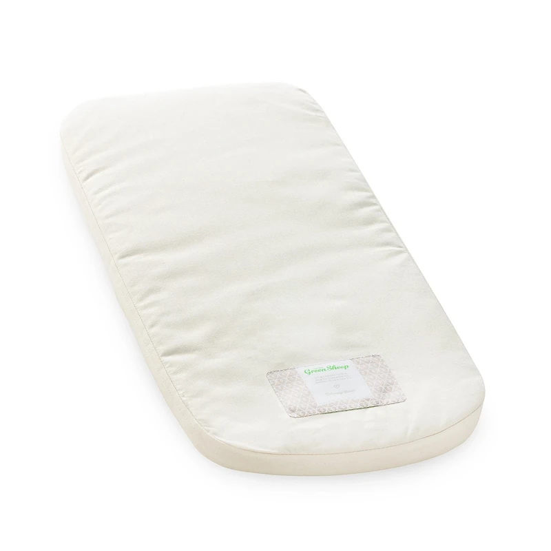 The Little Green Sheep Natural Carrycot Mattress, Breathable Baby Mattress for Birth to 6 Months, to fit iCandy Strawberry Only, 30x67.5cm