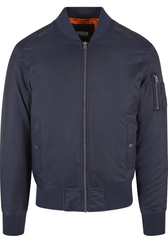Urban Classics Mens Basic Bomber Jacket - Blue Navy 155, XXL