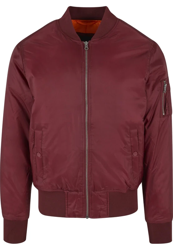 Urban Classics Bekleidung Basic Bomber Burgundy (TB861-00606) XXL Rot