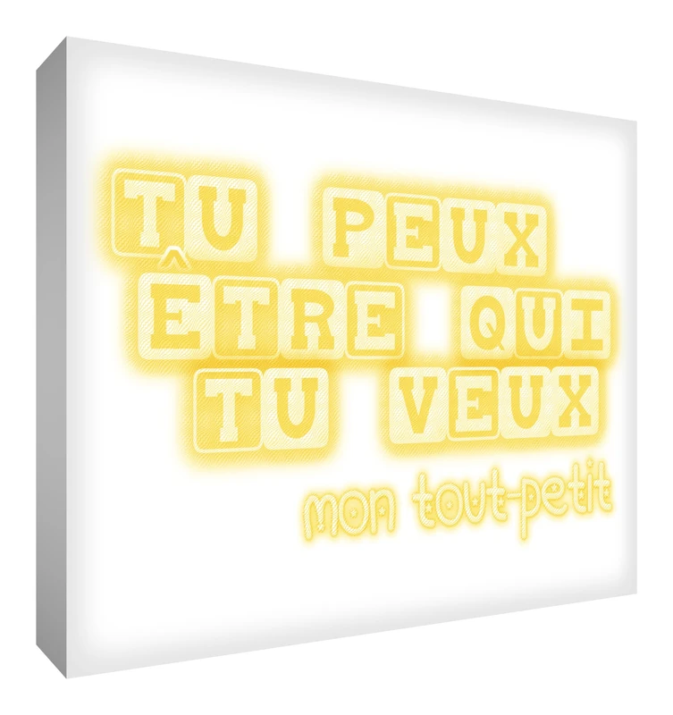 Feel Good Modern Typographic Canvas Wall Art Picture Print on Frame, Yellow, 60 x 91 cm