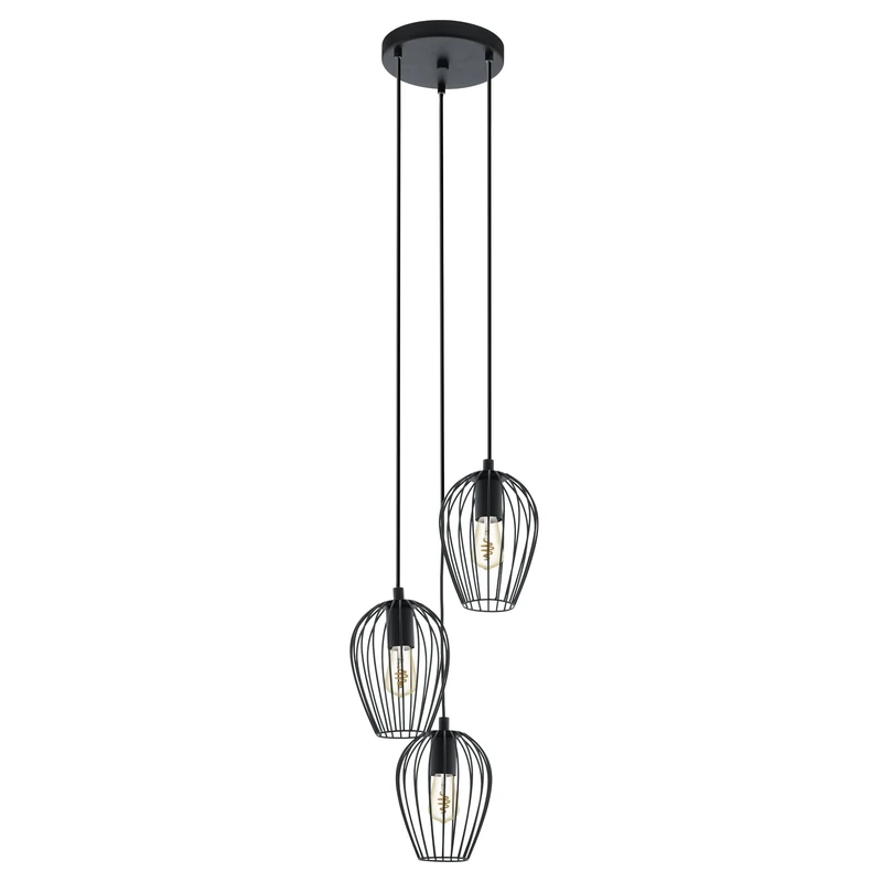 EGLO Ceiling Lighting, Silver, 60 W, Black, 49479