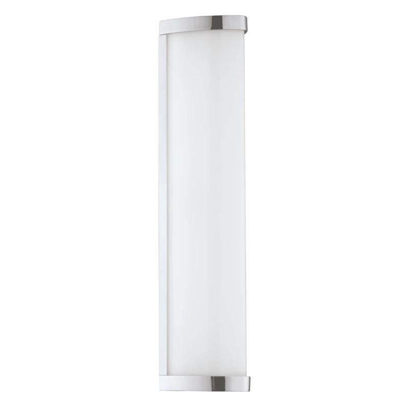 Eglo LED Wall Light Gita 2, Mirror Lamp Made of cast Metal in Chrome and White Plastic, Bathroom Light, LED Damp Room Light Neutral White, IP44, L 35 cm