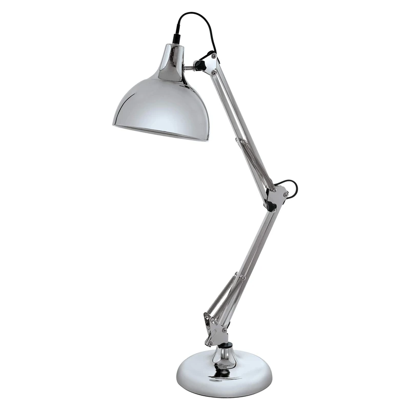 EGLO 94702 E27 Modern Chrome Adjustable Desk Lamp 'BORGILLIO' - Image 1