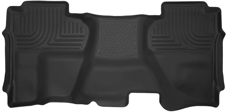 Husky Liners X-act Contour Floor Mats | Fits 2014-2018 Chevrolet Silverado & GMC Sierra 1500; 2015-2019 Silverado/Sierra 2500/3500 Double Cab (Full Coverage) | 2nd Row, 1-pc Black - 53911