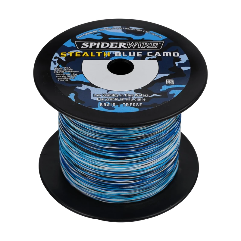 SpiderWire Stealth® Superline, Blue Camo, 10lb | 4.5kg, 3000yd | 2743m Braided Fishing Line, Suitable for Saltwater and Freshwater Environments