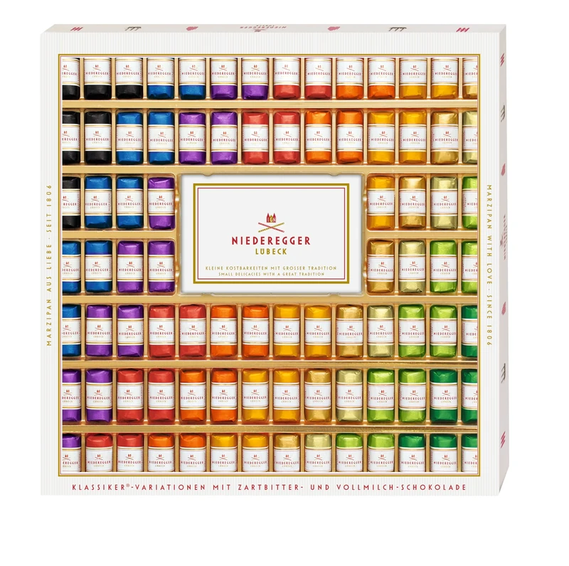 Niederegger - Giant selection box of assorted chocolate marzipan mini loaves - 10 flavours 1075g