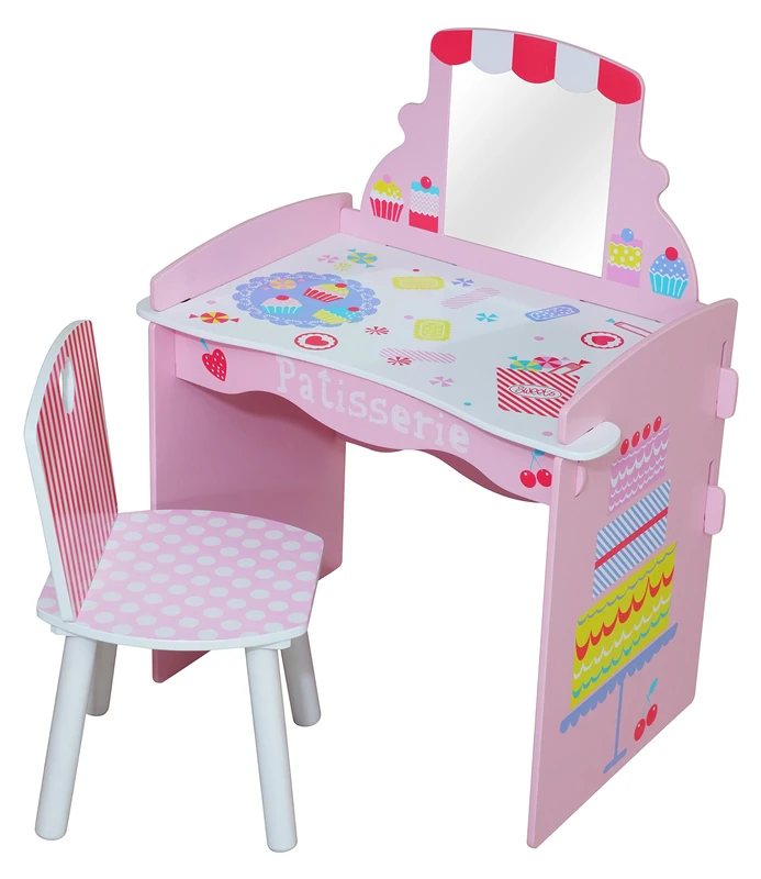Patisserie Kidsaw Dressing Table & Chair, Wood, Multi, 40x56x79 cm