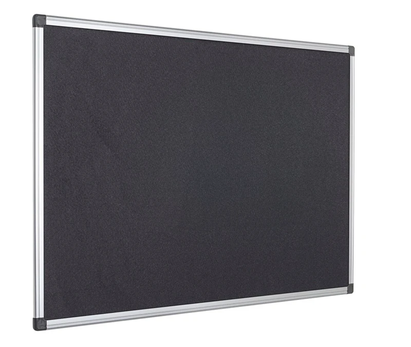 Bi-Office FA0509170 Felt Notice Board, Black, 1200 x 900 mm