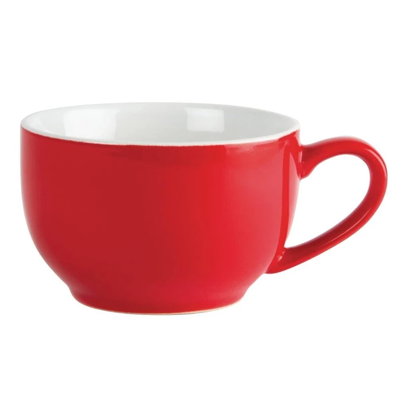 Olympia Red Cafe Coffee, Tea, Hot Chocolate Cups Set of 12 230ml 8fl oz GK073 - Image 1