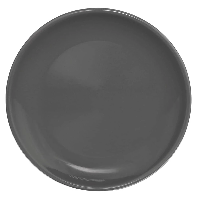 Olympia Cafe Coupe Service Plate Charcoal 200mm Stoneware Restaurant Dinner 12pc