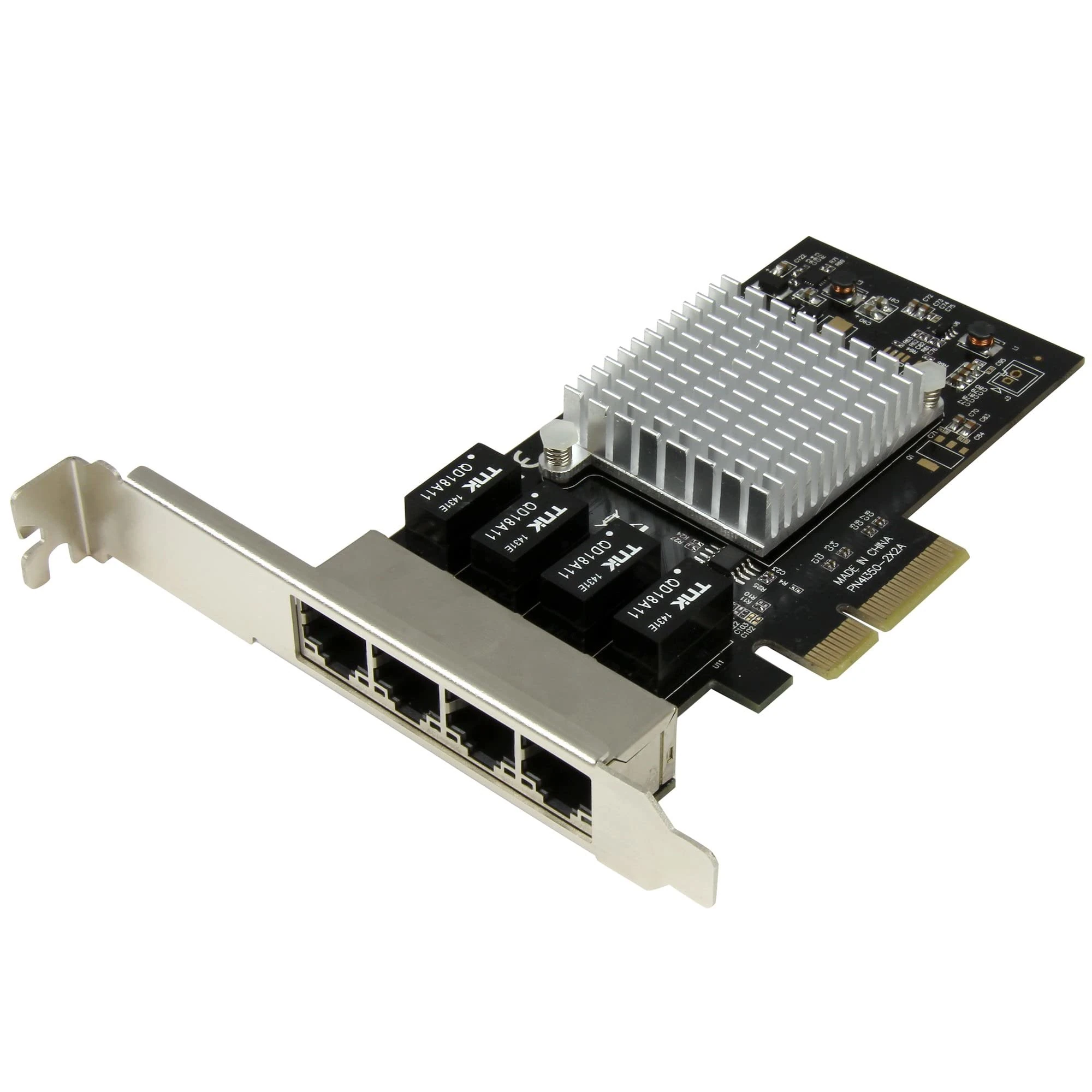 StarTech.com 4 Port PCIe Network Card - RJ45 Port - Intel i350 Chipset - Ethernet Server / Desktop Network Card - Dual Gigabit NIC Card (ST4000SPEXI)