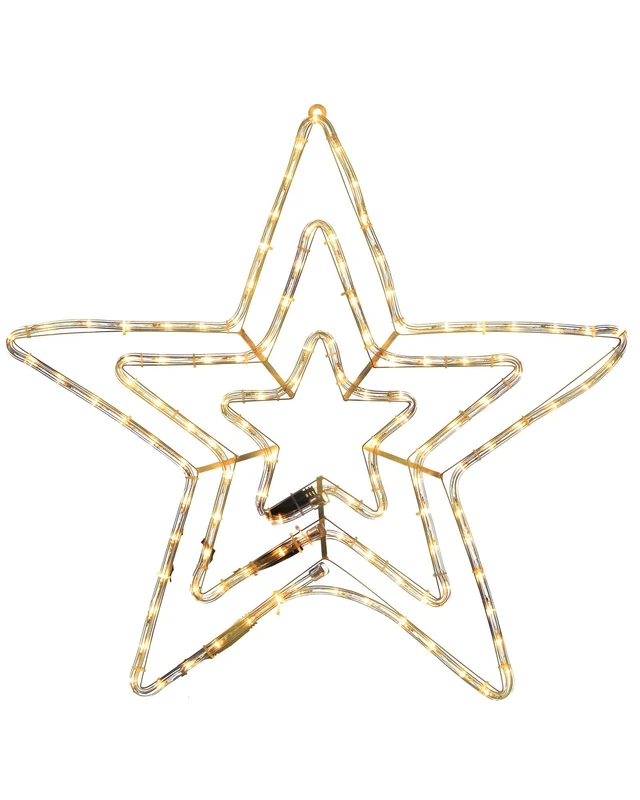 WeRChristmas Star Silhouette LED Rope Lights with Flash Effect, 72 cm - Warm White, Large
