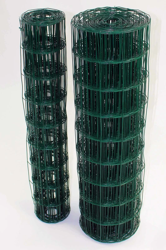 Easipet PVC Coated Steel Wire Mesh Fencing 120cm x 25m Garden Galvanised Fence Green