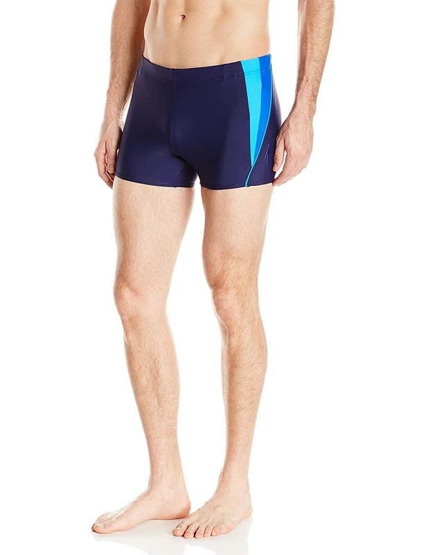 Speedo Men's Swimsuit Square Leg Splice Navy/Blue