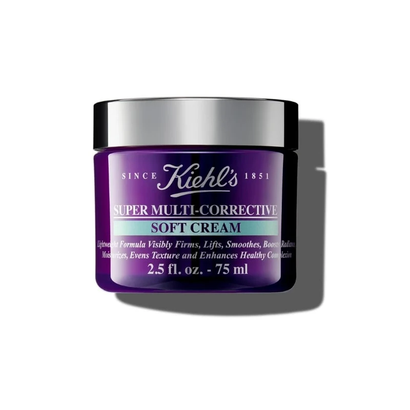 Kiehl's Super Multi-Corrective Soft Cream, Anti-ageing, Light & Refreshing Face Moisturiser for Oily/Combination & Sensitive Skin, 75Ml