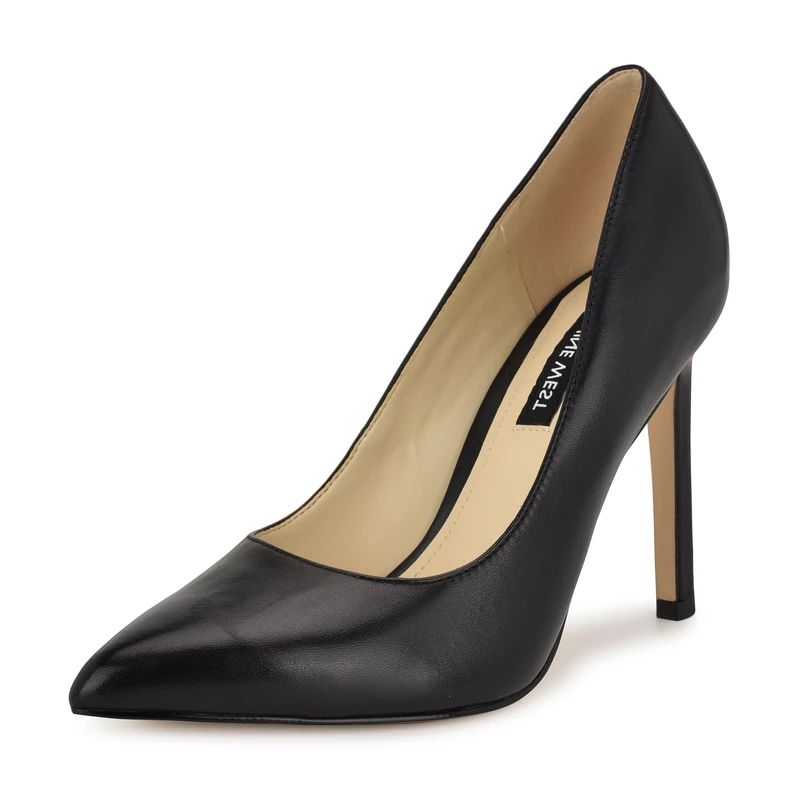 NINE WEST Women's Tatiana Dress Pump, Black Suede, 6.5 UK