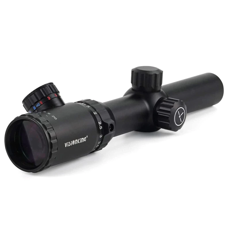 Visionking 1.25-5x26 Red and Blue Illuminated Mil-dotRifle scope IR Hunting Riflescopes for AR Color Black
