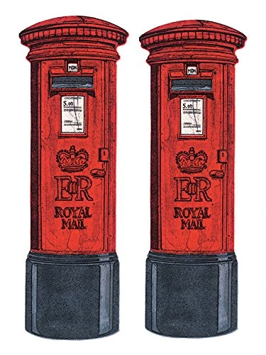 The Art Group "Post Boxes Barry Goodman Canvas Print, Multi-Colour, 60 x 80 x 1.3 cm