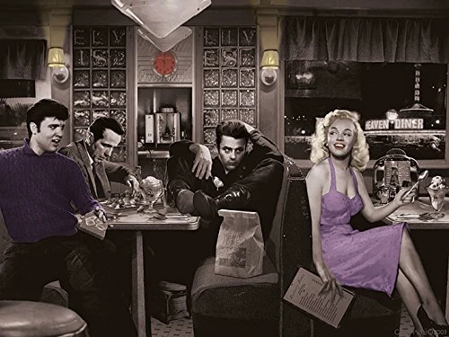 Chris Consani Blue Plate Special Canvas Print, Multi-Colour, 60 x 80 cm