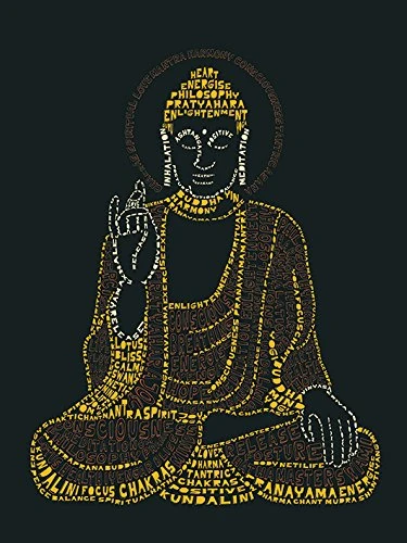 Pyramid International Buddha 60x80cm Canvas Print, Multi-Colour